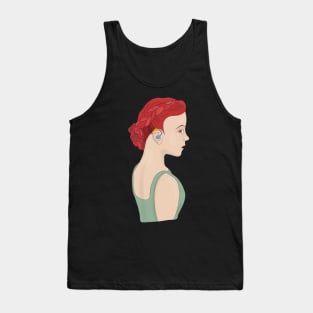 Girl using a hearing aid Tank Top